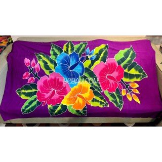 Hot Sale Rayon Sarong Hand Painted Flower Design Originally Handmade